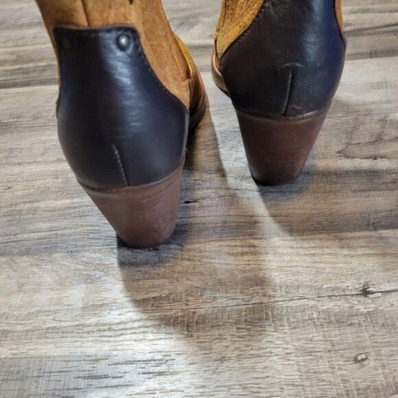 2/30 Muss & Cloud leather suede heeled boots - Picture 6 of 7